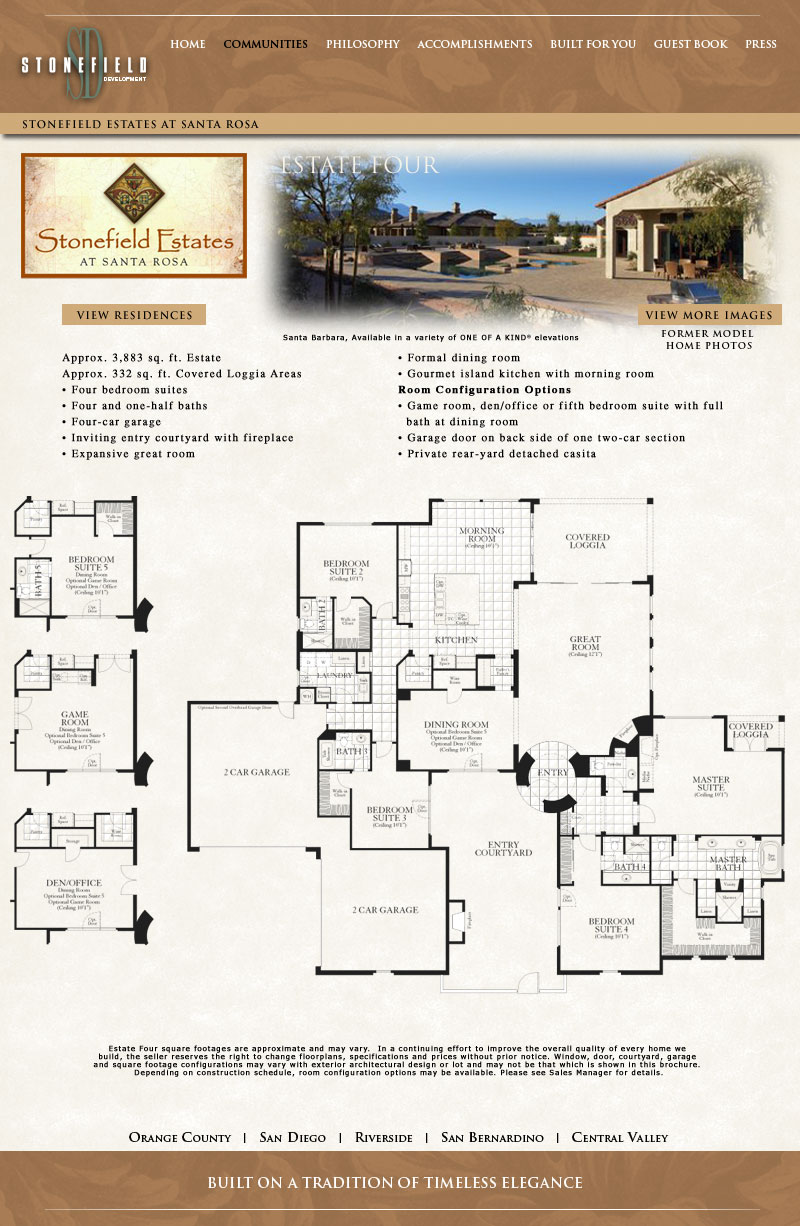 STONEFIELD DEVELOPMENT STONEFIELD ESTATES AT SANTA ROSA
